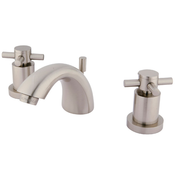 Kingston Brass Mini-Widespread Bathroom Faucet, Brushed Nickel KS2958DX